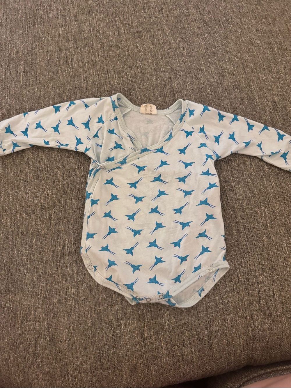 RARE Vintage Kate Quinn Organic Cotton Bird Bodysuit 12-18M